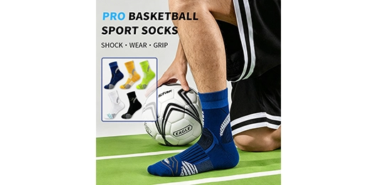 Jixingfeng dynamise le terrain avec de longues chaussettes de basket-ball dans la fabrication en gros, au détail et sur mesure
