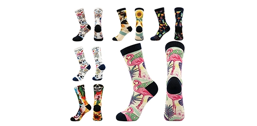 Jixingfeng propose des chaussettes à impression numérique 3D et 360° aux marchés de gros avec personnalisation et valeur