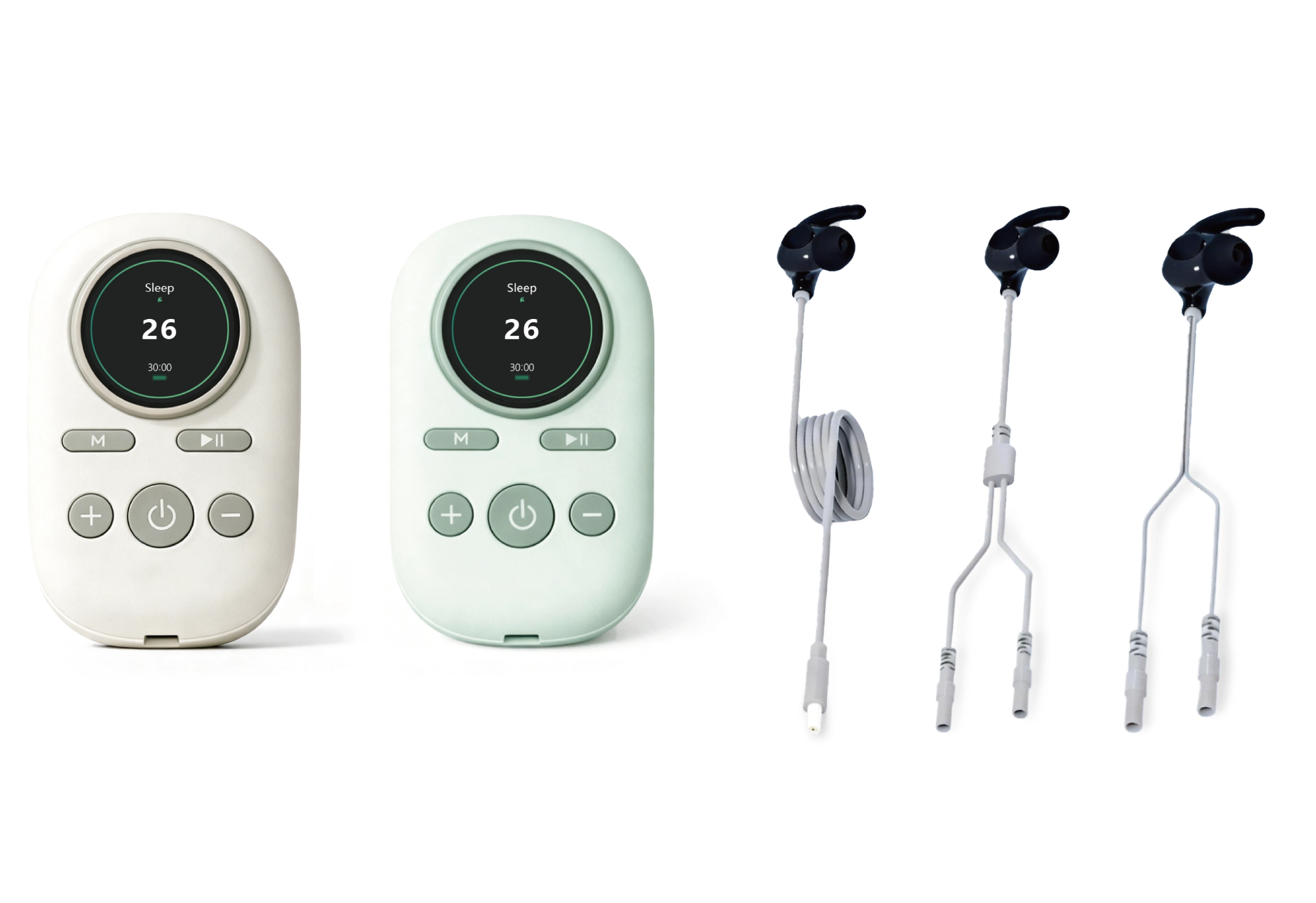 dispositivo taVNS portatile ricaricabile con molteplici opzioni di cavo per elettrodi auricolari