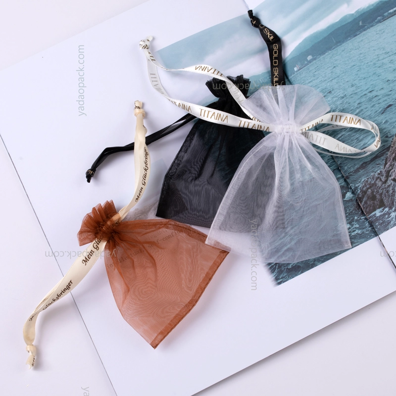 Cina Astuccio in organza con coulisse e chiusura a nastro produttore