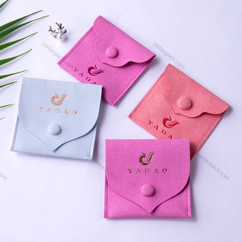 Colorful Microfiber button pouch