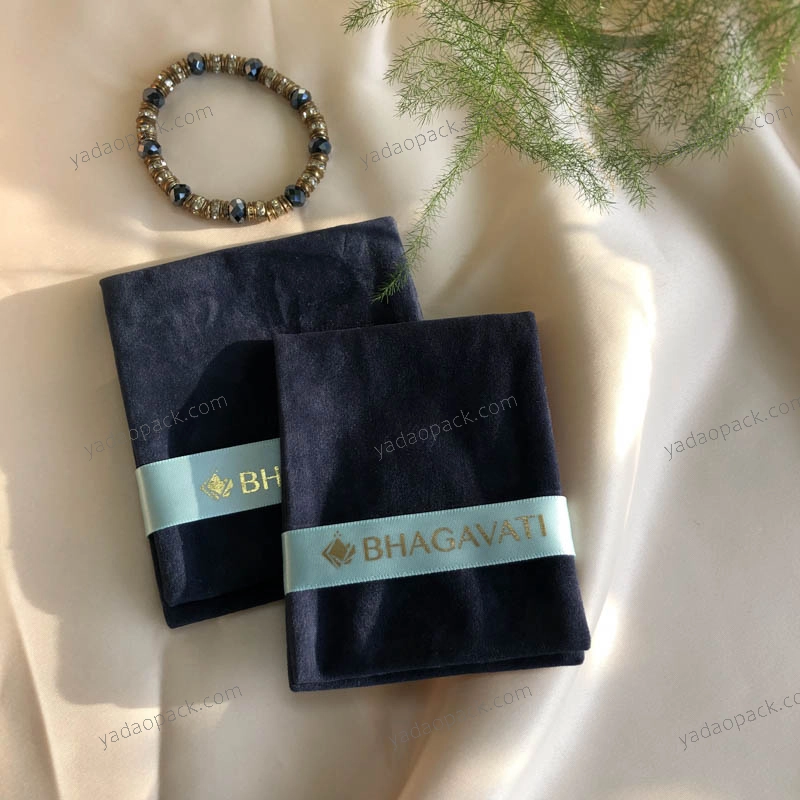 Königsblaue Wildledertasche mit zwei Taschen