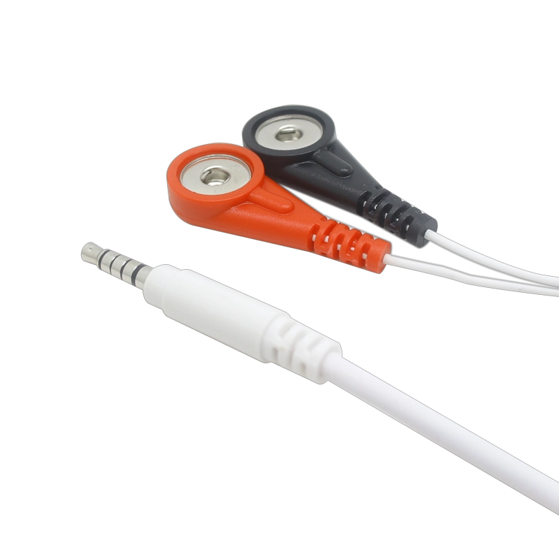 Çin Tıbbi Elektrot EKG Geçmeli Kablo 3.5mm 5 Kutuplu Ses Jak Kablosu, 2 Kurşun Geçmeli Elektrot Kurşun Tel üretici firma