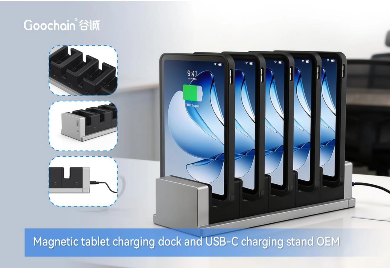 Kundenspezifische Pogo-Pin-Tablet-Ladedocks für mPOS und robuste Geräteflotten