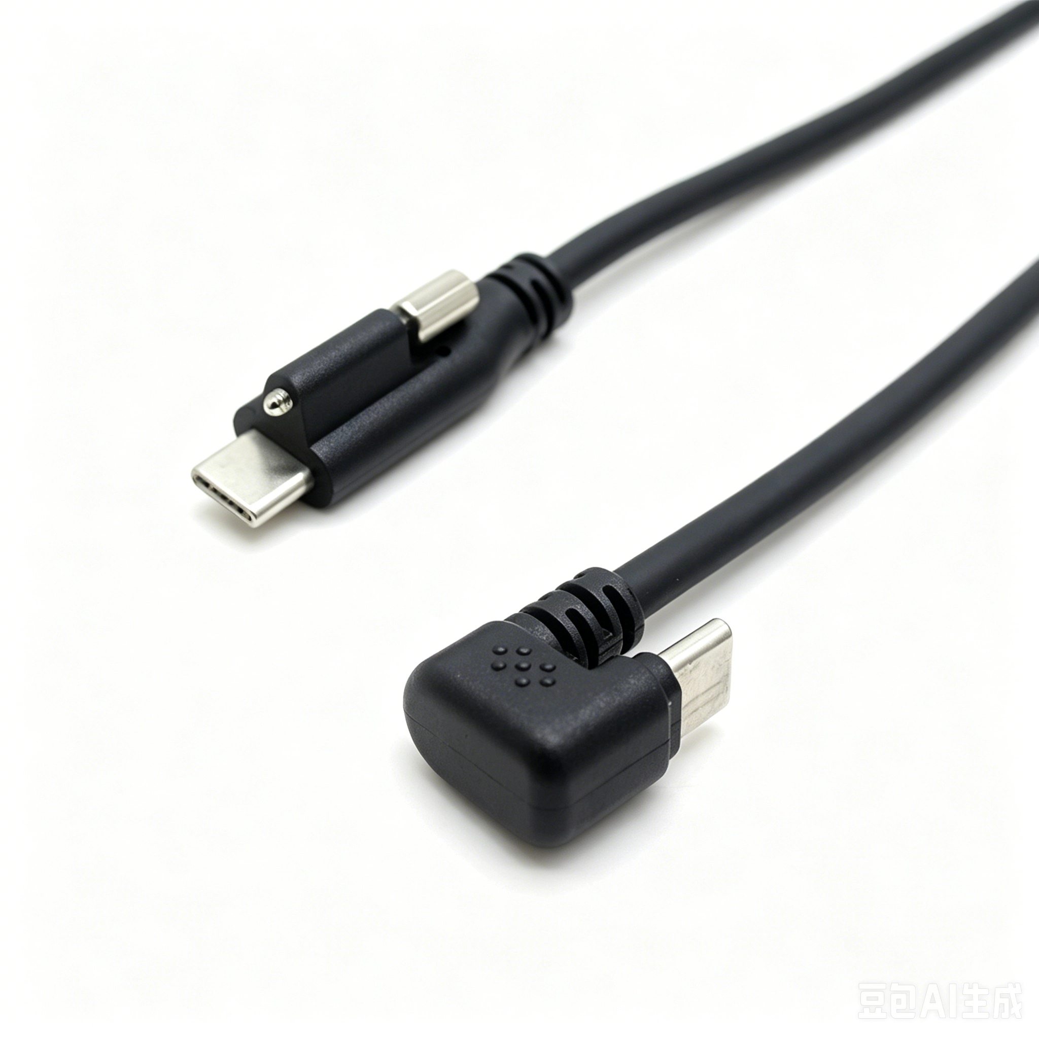 中国 USB Type-C ネジロック オス - 180° U 字型 Type-C ケーブル 2M USB 2.0 PD 充電ケーブル OEM メーカー メーカー
