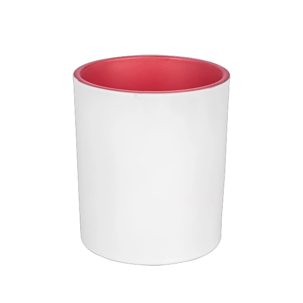 matte white candle jar