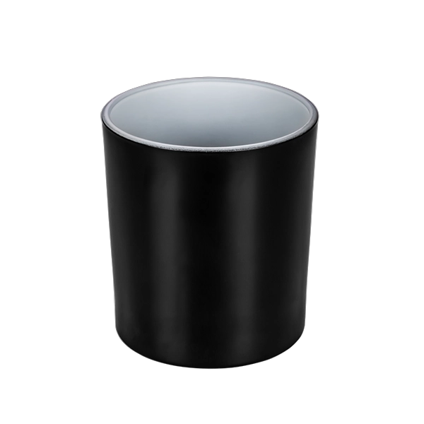 matte black candle jar