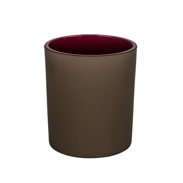matte brown candle jar