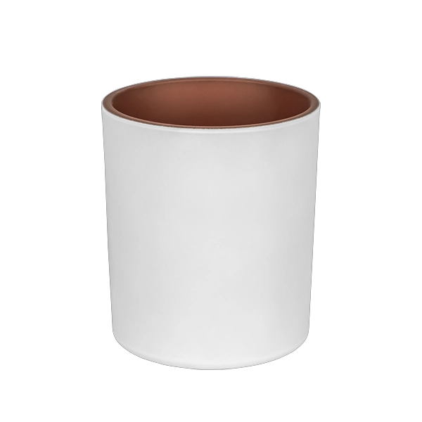 matte white candle jar