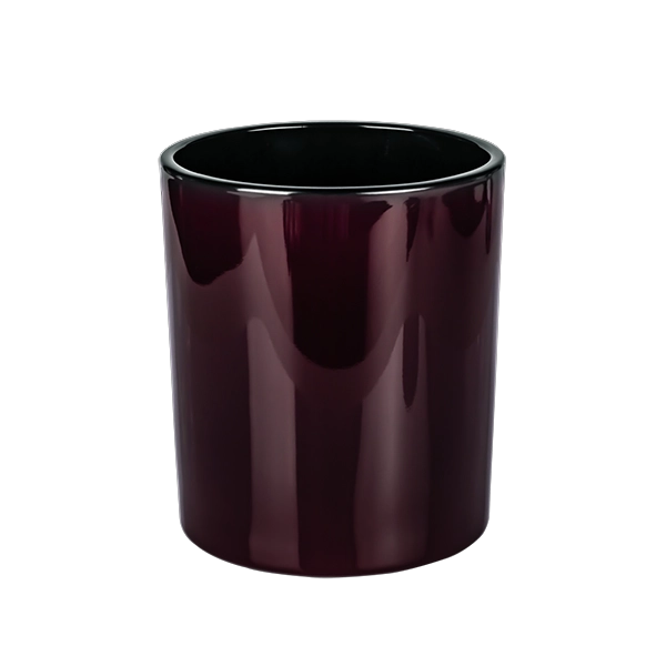 glossy spray candle jar