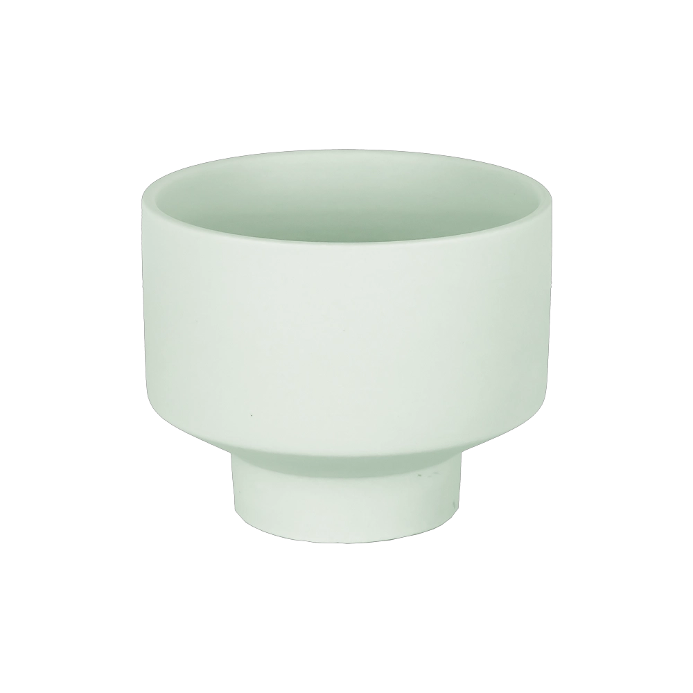 Tazón De Cerámica Verde Claro Para Velas 9oz