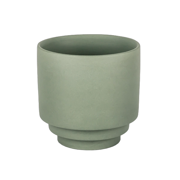 matte green candle jar