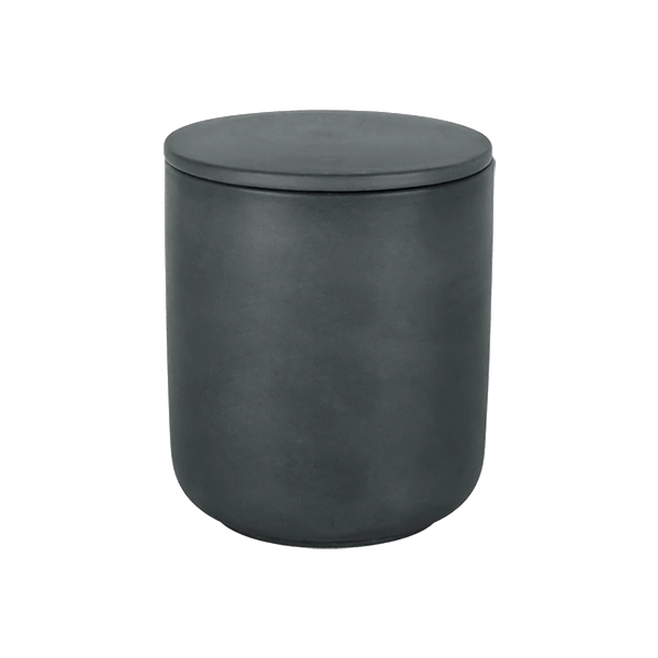 ceramic candle jar black