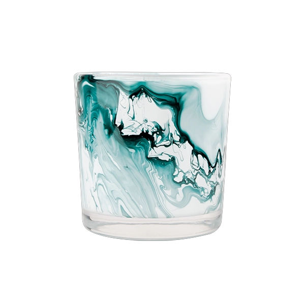 watercolor glass candle jar