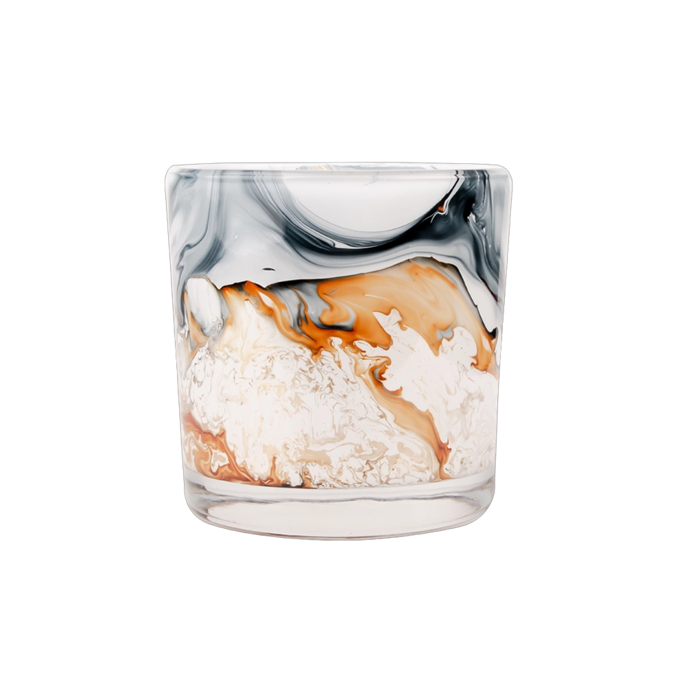 14oz Swirl Watercolor Glass Candle Holder