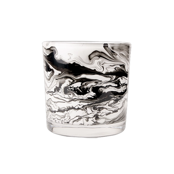 swirl glass candle glass