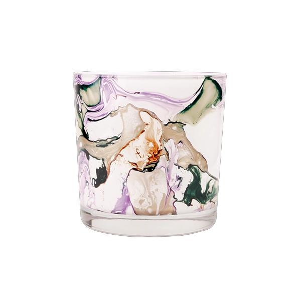 swirl glass candle glass