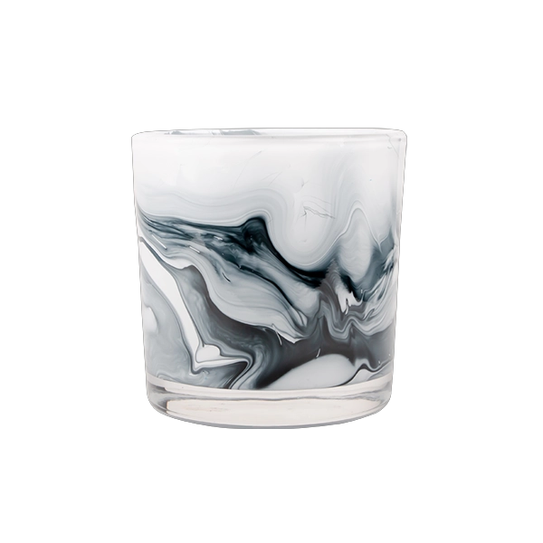 swirl glass candle glass