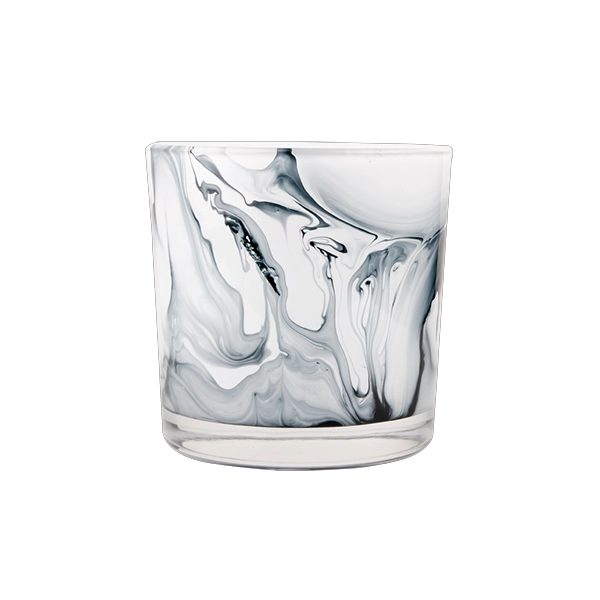 swirl glass candle glass