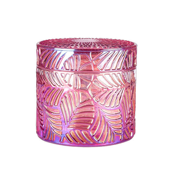 empty glass candle jar with lid