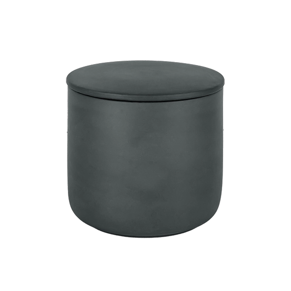 ceramic candle jar black