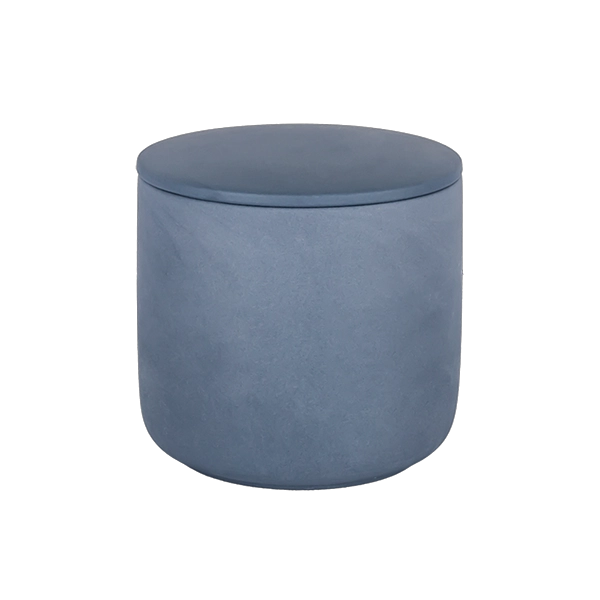 ceramic candle jar denim