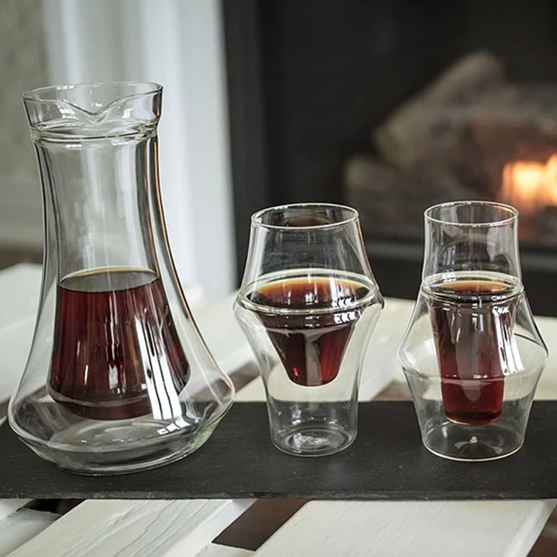 Custom logo glass tea cups with handle