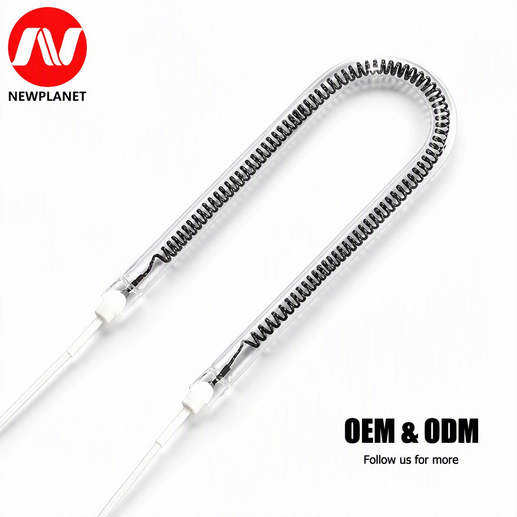 U Shaped Carbon Fiber Halogen Quartz Infrared Heating Tube