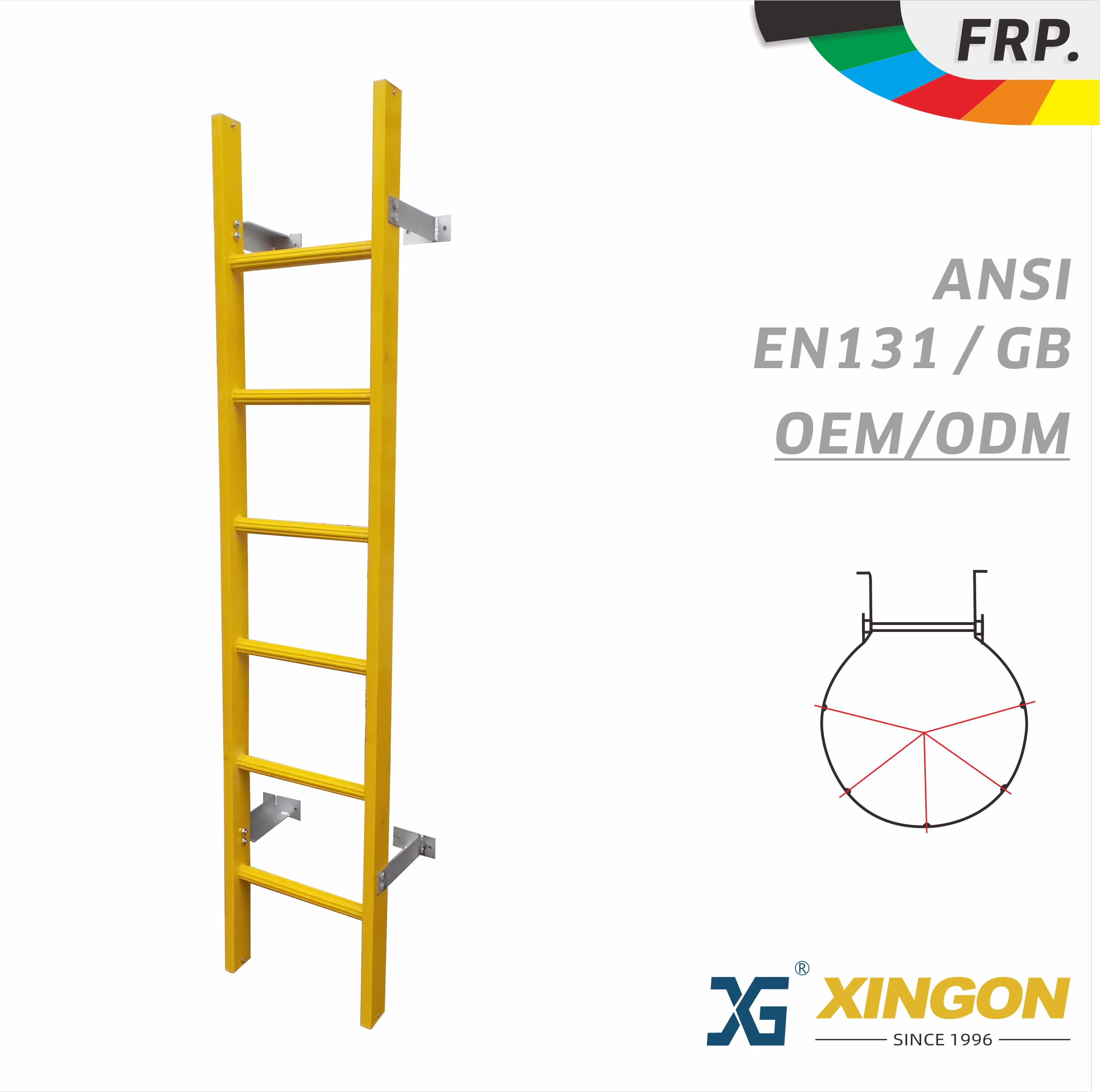 China XG-111F 【FIBERGLASS】 Cat Ladder / Cage Ladder manufacturer