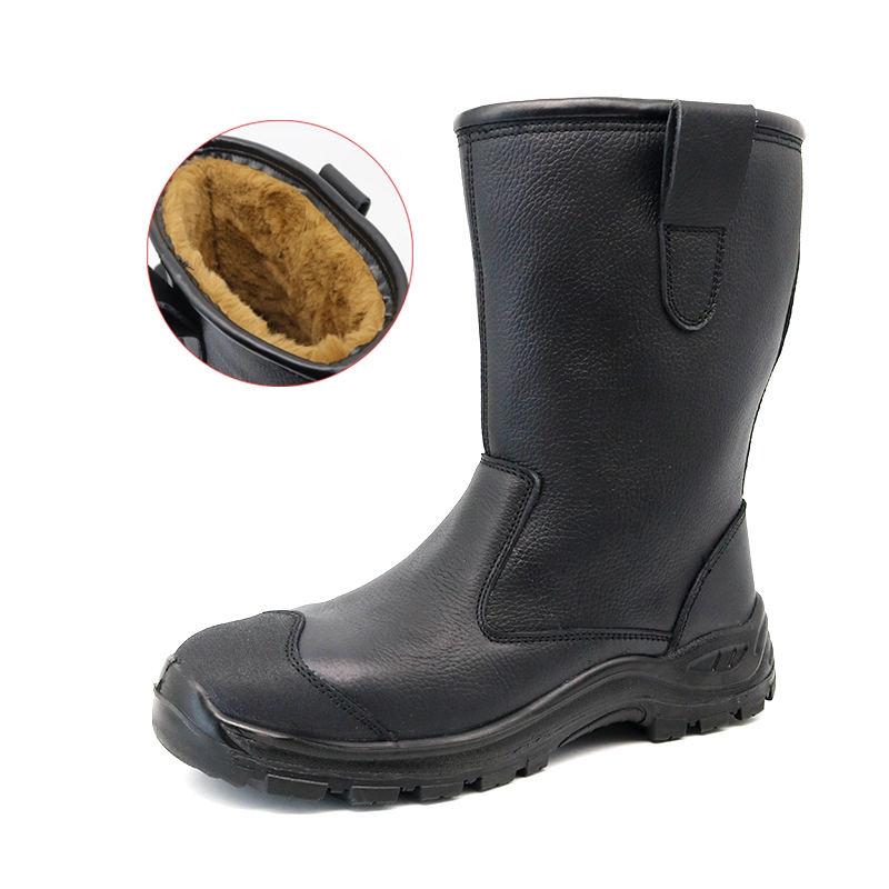 China TM3342 Pure lederen glasvezel teen lasveiligheid laarzen voor de winter fabrikant TM3342 Pure lederen glasvezel teen lasveiligheid laarzen voor de winter