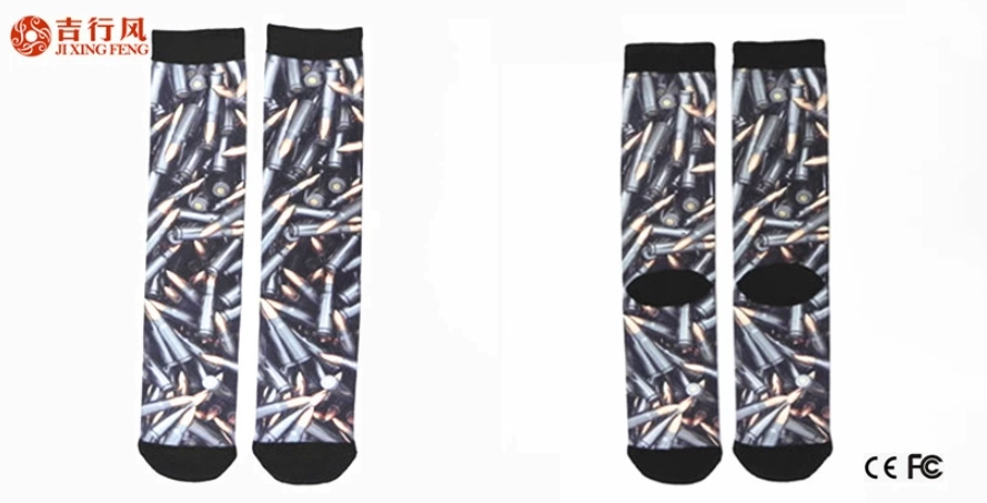 China 360° digital print socks factory