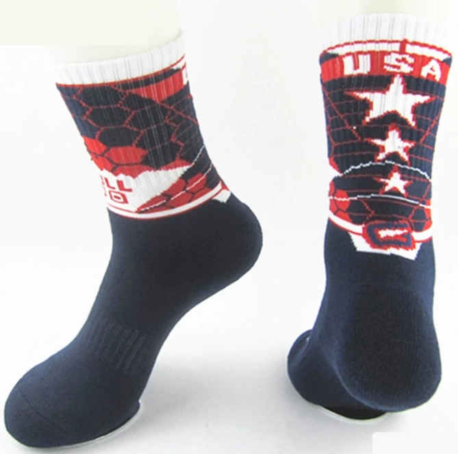 Custom logo football socks low MOQ