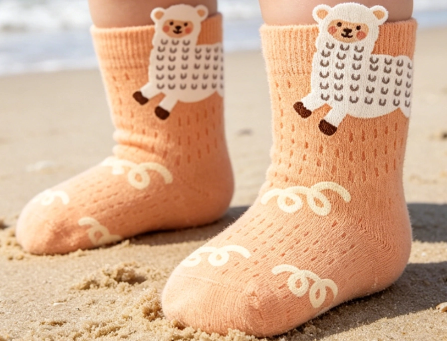 Suchen Sie eine zuverlässige Fabrik für Babysocken? Denken Sie an 100 % Baumwolle, große Sommerbestellungen und individuelles Geschenkset-Design