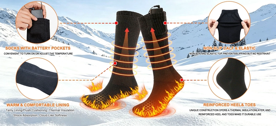 Custom Logo Heat Storage Socks Manufacturer China