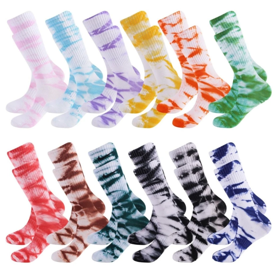 Low MOQ China tie-dye socks factory