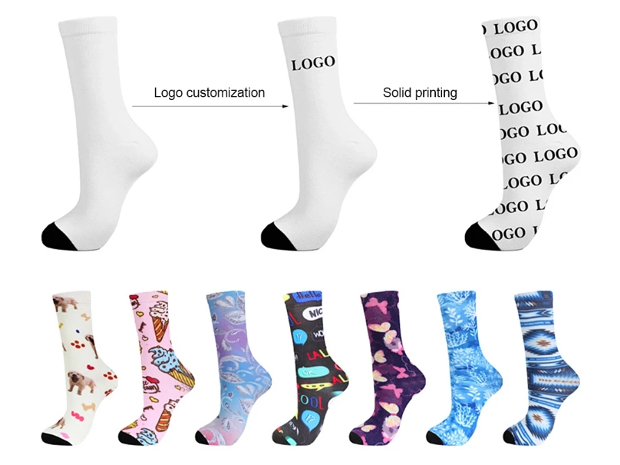 Custom Sublimation Socks Custom Logo Wholesale Price