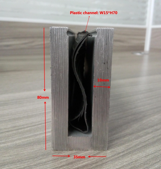 Aluminum u channel modern design for balcony railing pool fencing