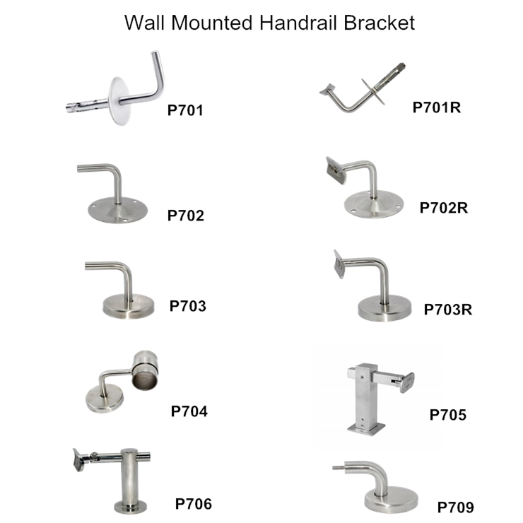 Custom Stainless Steel Exterior Stair Handrail Bracket
