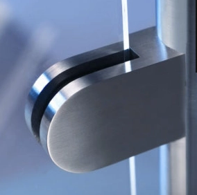 D shape glass clamps G105R with Radius back for balustrade round post diameter 50.8mm