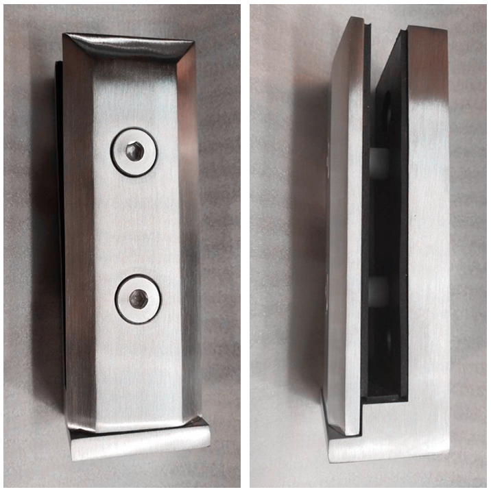 Seitlich montierter Edelstahl-Glaszapfen für rahmenlose Glasbalustrade