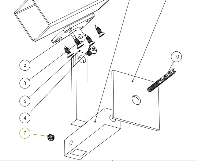 Stainless Steel Handrail Bracket for Concrete Wall Mounted and Square Handrail