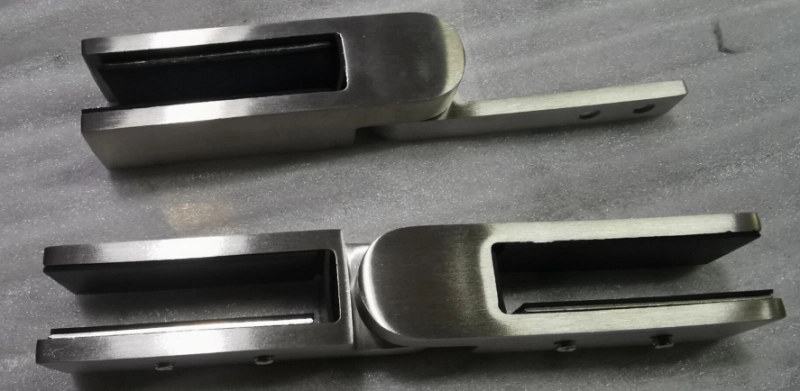 Edelstahl 90 Grad Wandmontierte Glasklemme für Glasgeländer