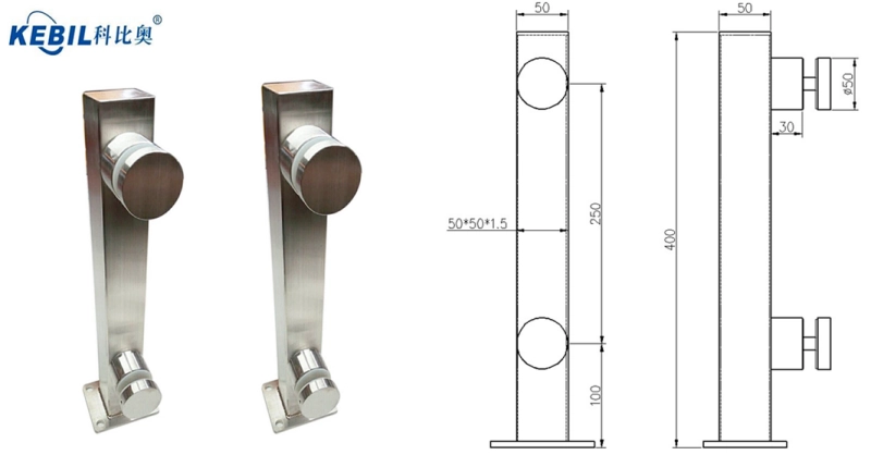 Poteau de balustrade en verre d'acier inoxydable pour garde-corps en verre