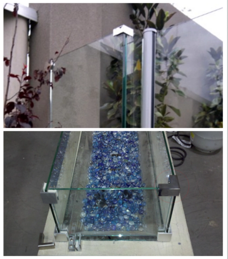 Stainless steel top 90 degree glass to glass clamp for frameless glass railing