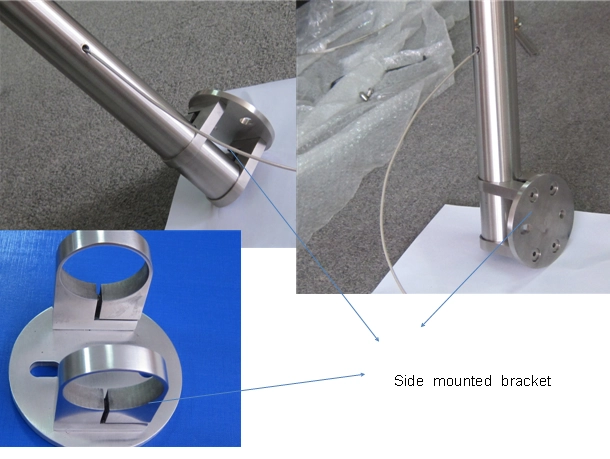 side mount Glass railing post for balcony