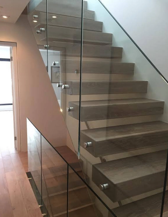 stainless steel standoff for frameless glass staircase glass balcony railing