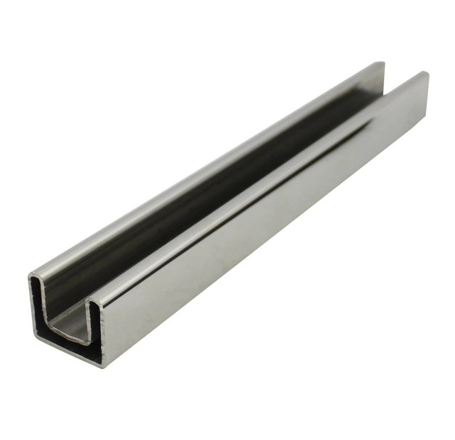 roestvrij staal top rail voor 12mm glazen balustrade