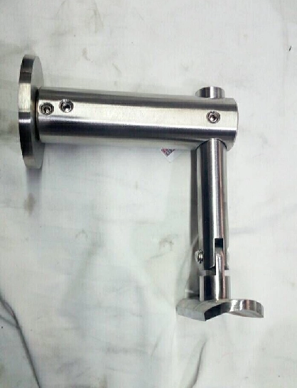 Staffa flessibile per corrimano per scale fissata al muro in acciaio inox