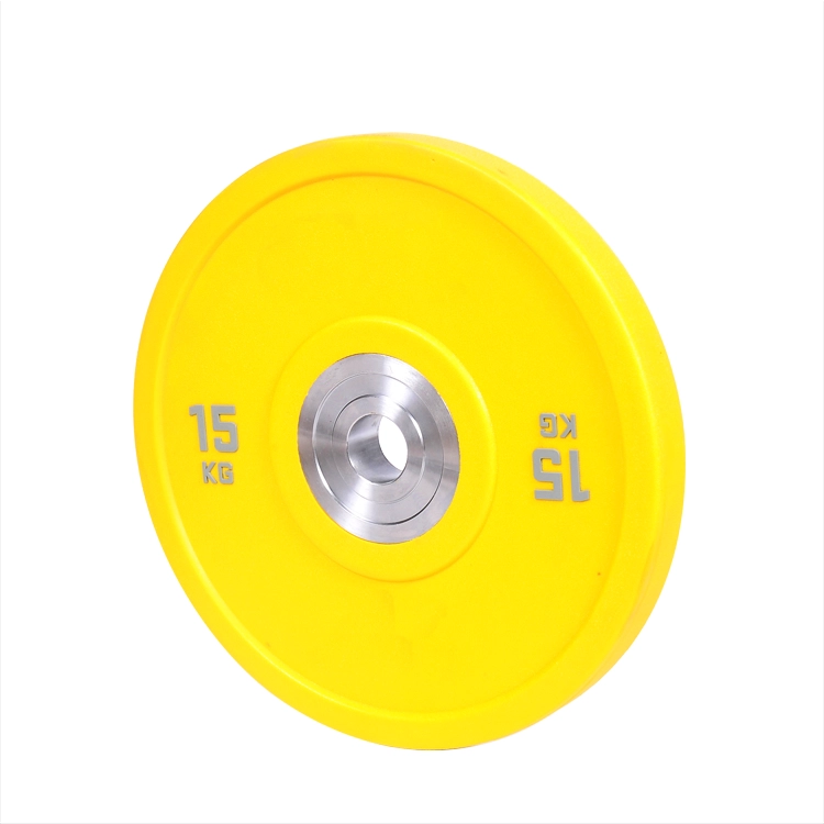 porcelana Venta al por mayor CPU colorida barra de pesas placa de peso placa de levantamiento de pesas para entrenamiento de gimnasio fabricante
