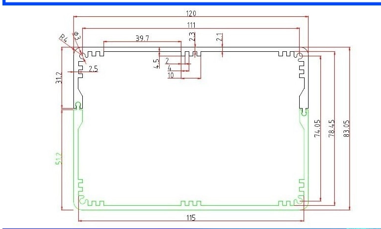Aluminium tool box case amplifier enclosure